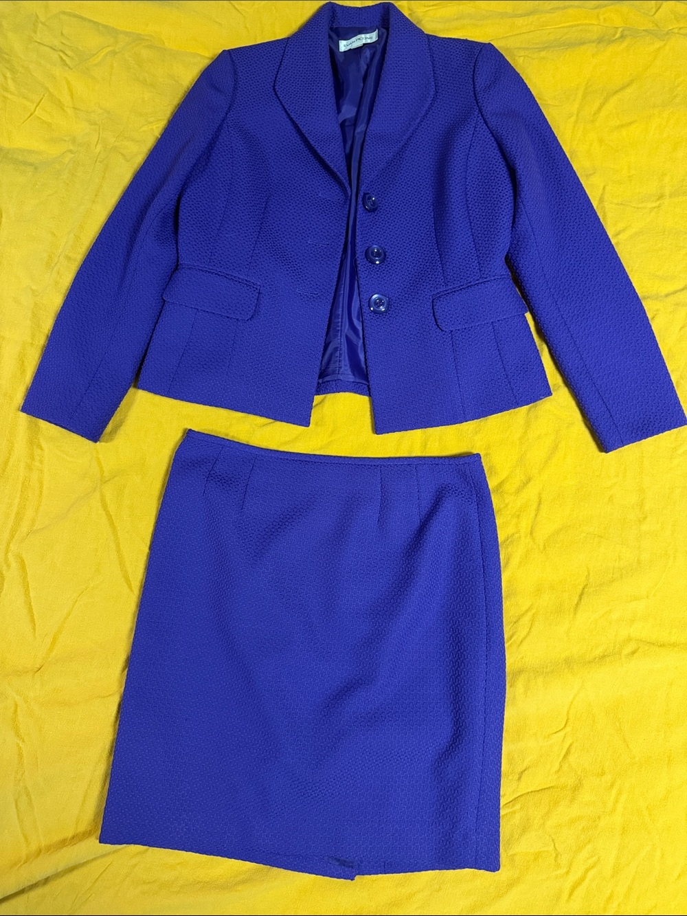 Evan-Picone Vibrant Purple Skirt Suit